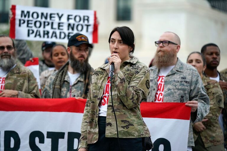 Veterans and Military Families Protest Trump's Birthday Military Parade in the Nation's Capital